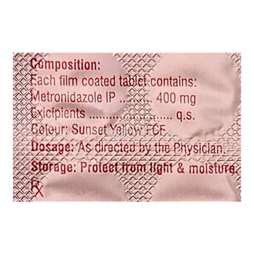 metrogyl 400mg tablet 20's